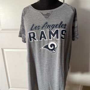Gray Los Angeles Rams Women's Short Sleeve Tee